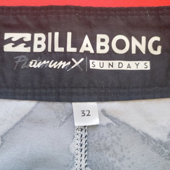 Billabong platinum X Sunday board short floral design men's size 32 - Picture 3 of 5